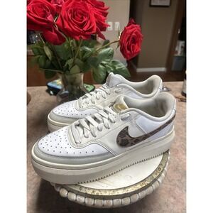 Women's White NIKE Comfort Insole Court Vision Alta Sneakers‎ DO2791-100 Size 9